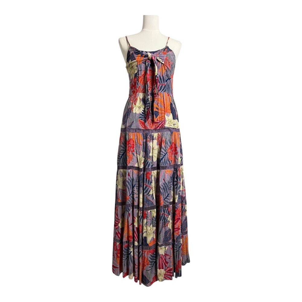 Vintage Angie Floral Boho Dress Cottage Indie Fairy Festival Hippie Sundress S